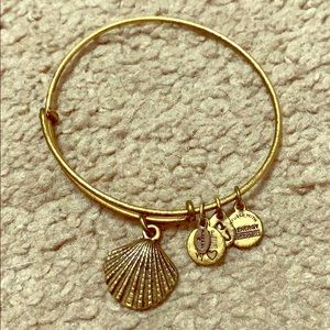 Alex and Ani Gold Shell Charm Bracelet